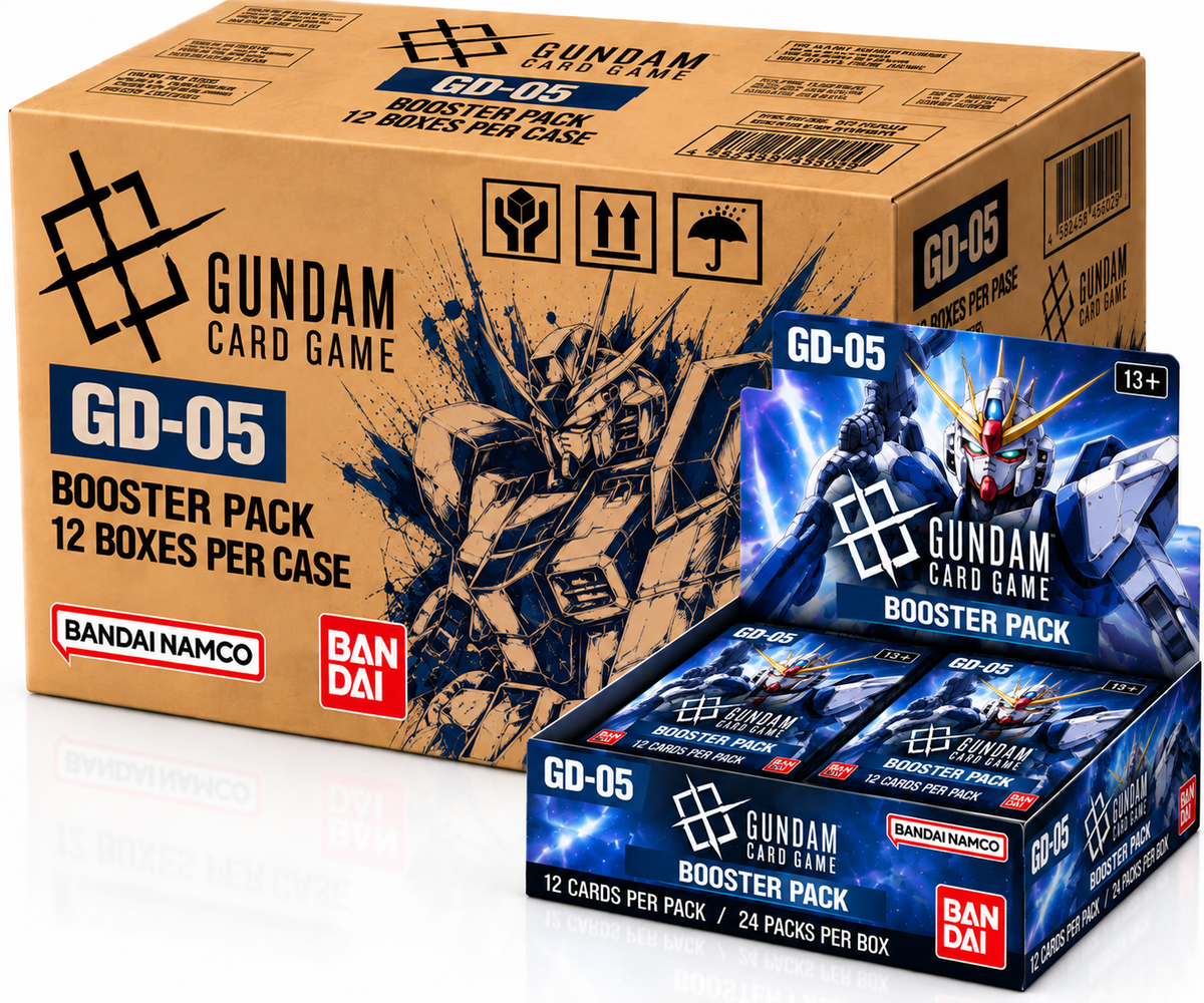 Gundam Card Game GD-05 Wave 3 factory-sealed case with 12 English booster boxes