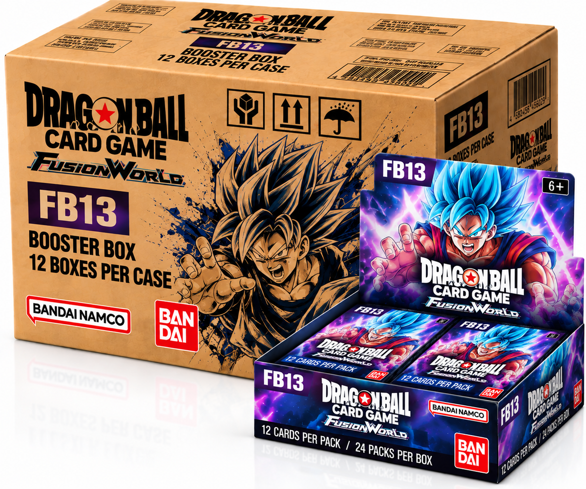 Dragon Ball Fusion World FB13 sealed case with 12 English booster boxes