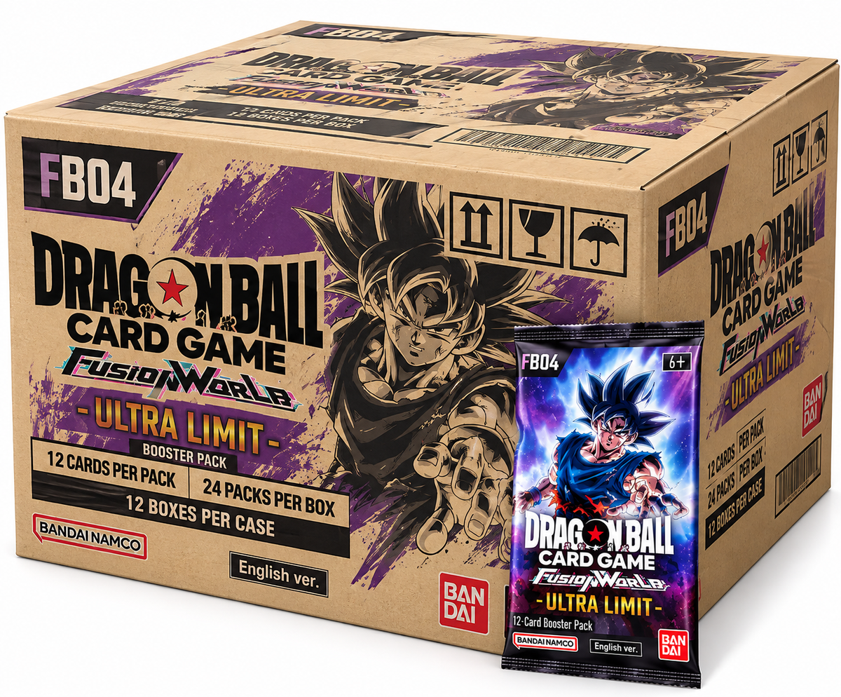 Dragon Ball Super Card Game Fusion World FB04 Ultra Limit sealed case with 12 English booster boxes