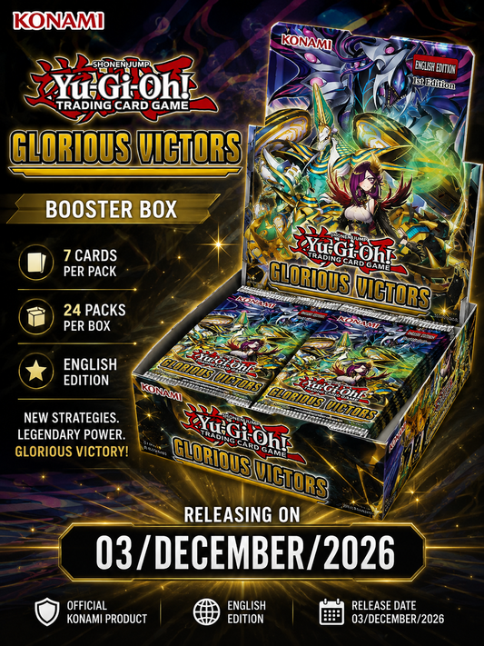 Yu-Gi-Oh TCG Glorious Victors factory-sealed case with 12 English booster boxes