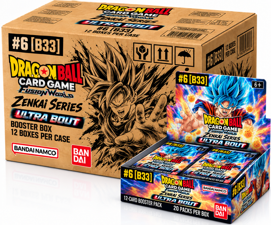 Dragon Ball Super Card Game B33 Ultra Bout 6 sealed case with 12 English booster boxes