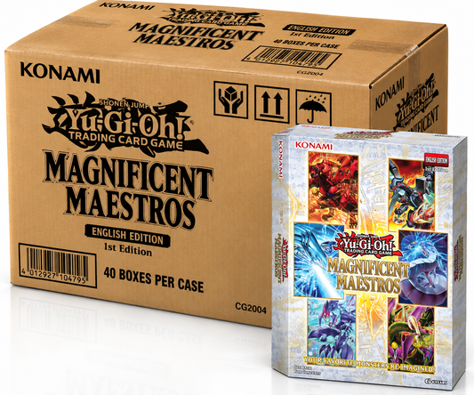 Yu-Gi-Oh TCG Magnificent Maestros factory-sealed master case with 40 English tuckboxes