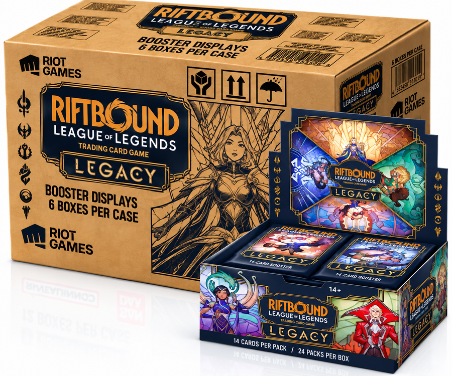 Riftbound: League of Legends TCG Legacy – Sealed Case (6 Displays) – English